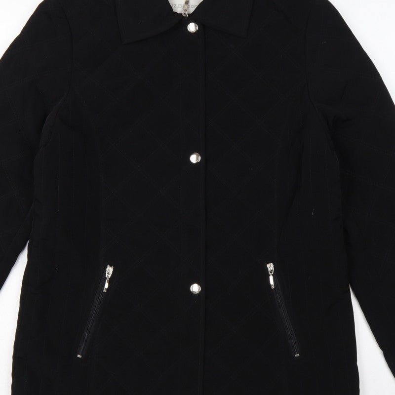Liz Claiborne Women’s Black M Quilted Mid-Length Padded Zip Jacket