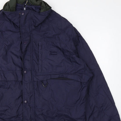 Northern Elements Men’s Blue L Hooded Insulated Nylon Parka Jacket