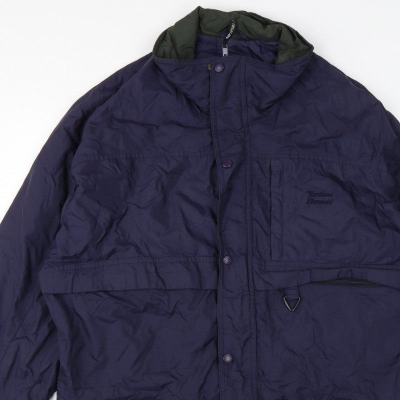 Northern Elements Men’s Blue L Hooded Insulated Nylon Parka Jacket
