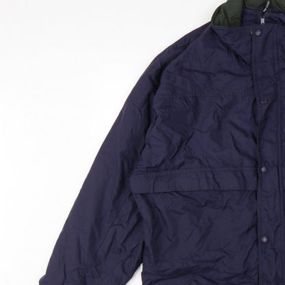 Northern Elements Men’s Blue L Hooded Insulated Nylon Parka Jacket