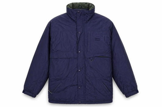 Front view of Northern Elements Men’s Blue L Hooded Insulated Nylon Parka Jacket