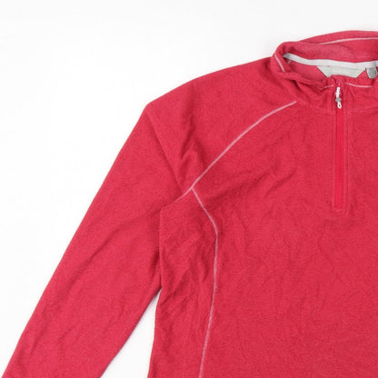 Regatta Women Pink UK 16 1/4 Zip Logo Fleece Sweatshirt