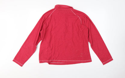 Regatta Women Pink UK 16 1/4 Zip Logo Fleece Sweatshirt