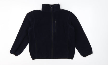 Uniqlo Boys Navy 11-12 Years Fleece Track Jacket Full Zip Pockets