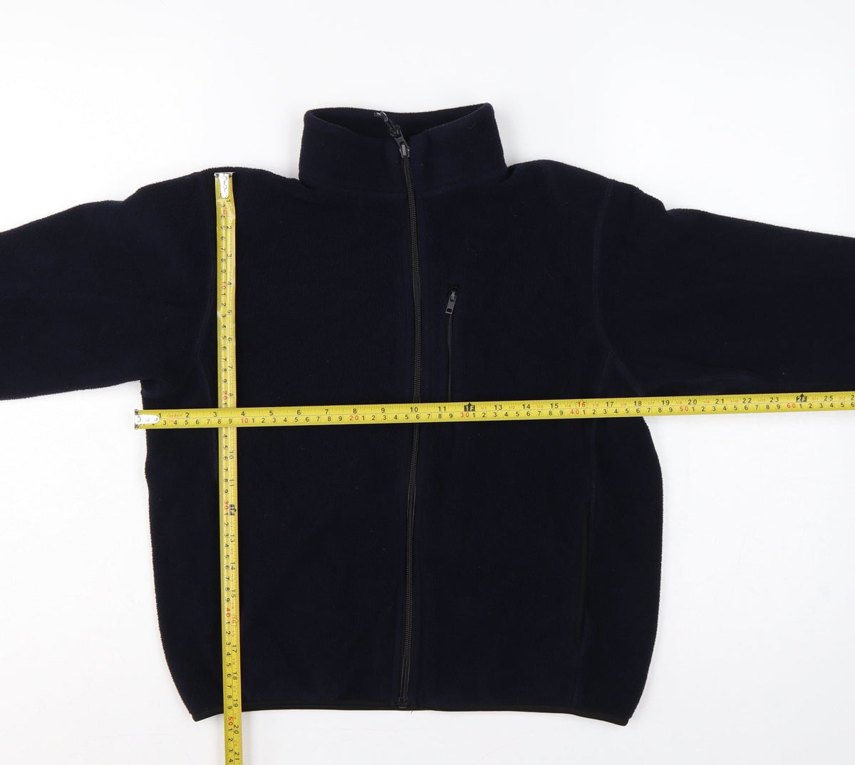 Uniqlo Boys Navy 11-12 Years Fleece Track Jacket Full Zip Pockets