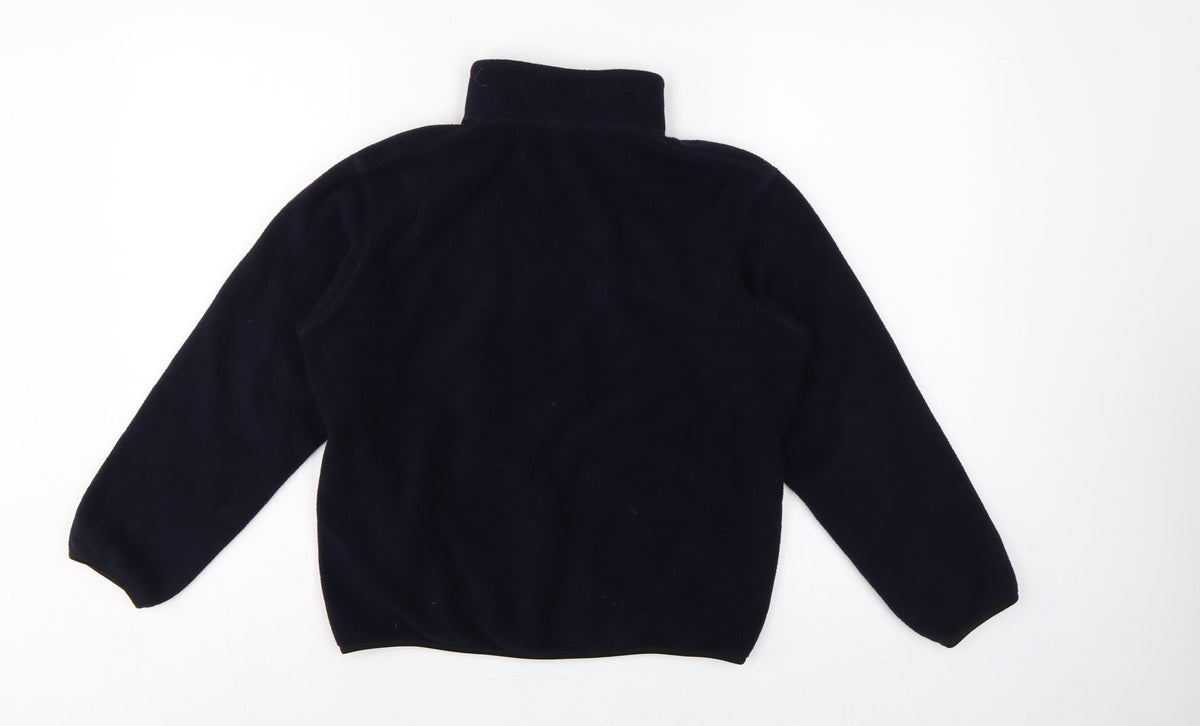 Uniqlo Boys Navy 11-12 Years Fleece Track Jacket Full Zip Pockets