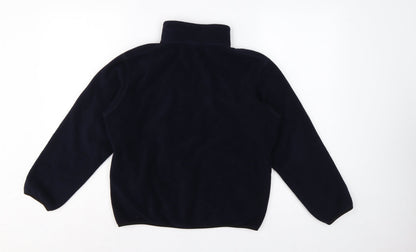 Uniqlo Boys Navy 11-12 Years Fleece Track Jacket Full Zip Pockets
