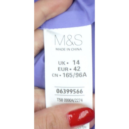 Marks and Spencer Women’s Purple UK 14 Classic Collared Jacket