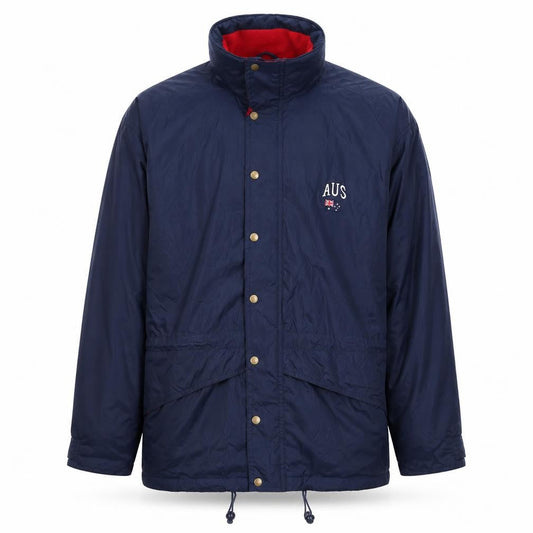Pinter Mens Blue M Basic Jacket Australia Embroidered Zip Coat
