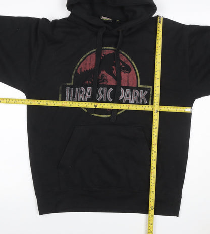Jurassic Park Men’s Black S Pullover Hoodie 25th Anniversary Dinosaur