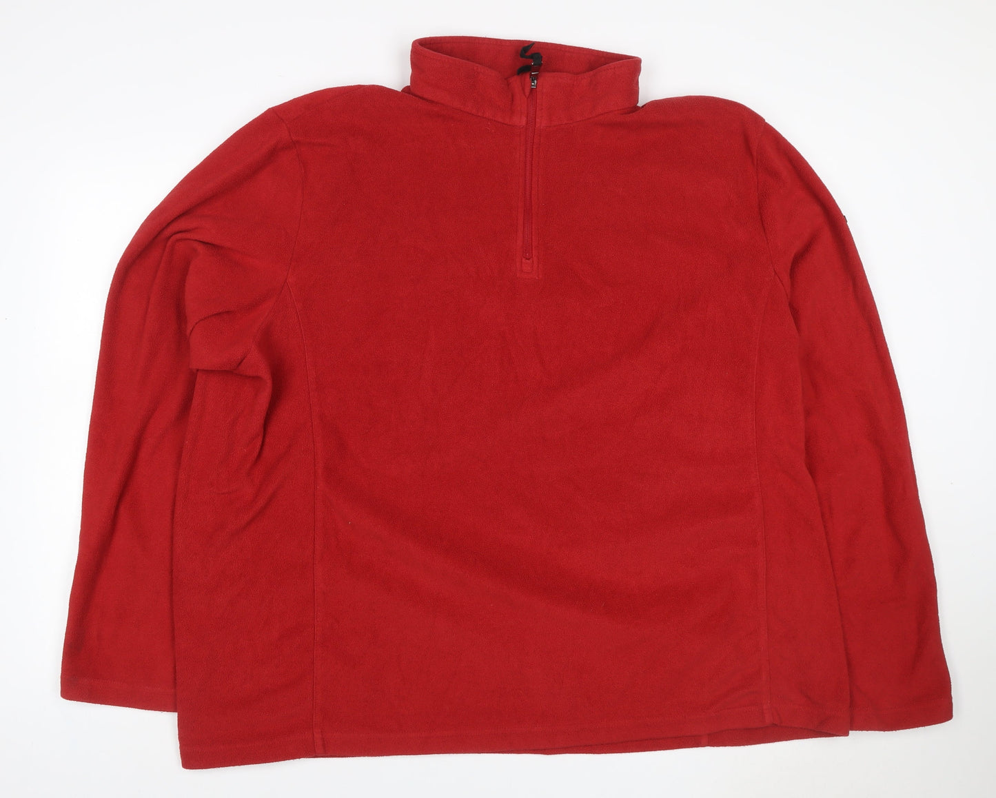TOG24 Women’s Red 4XL Fleece 1/4 Zip High Neck Sweatshirt