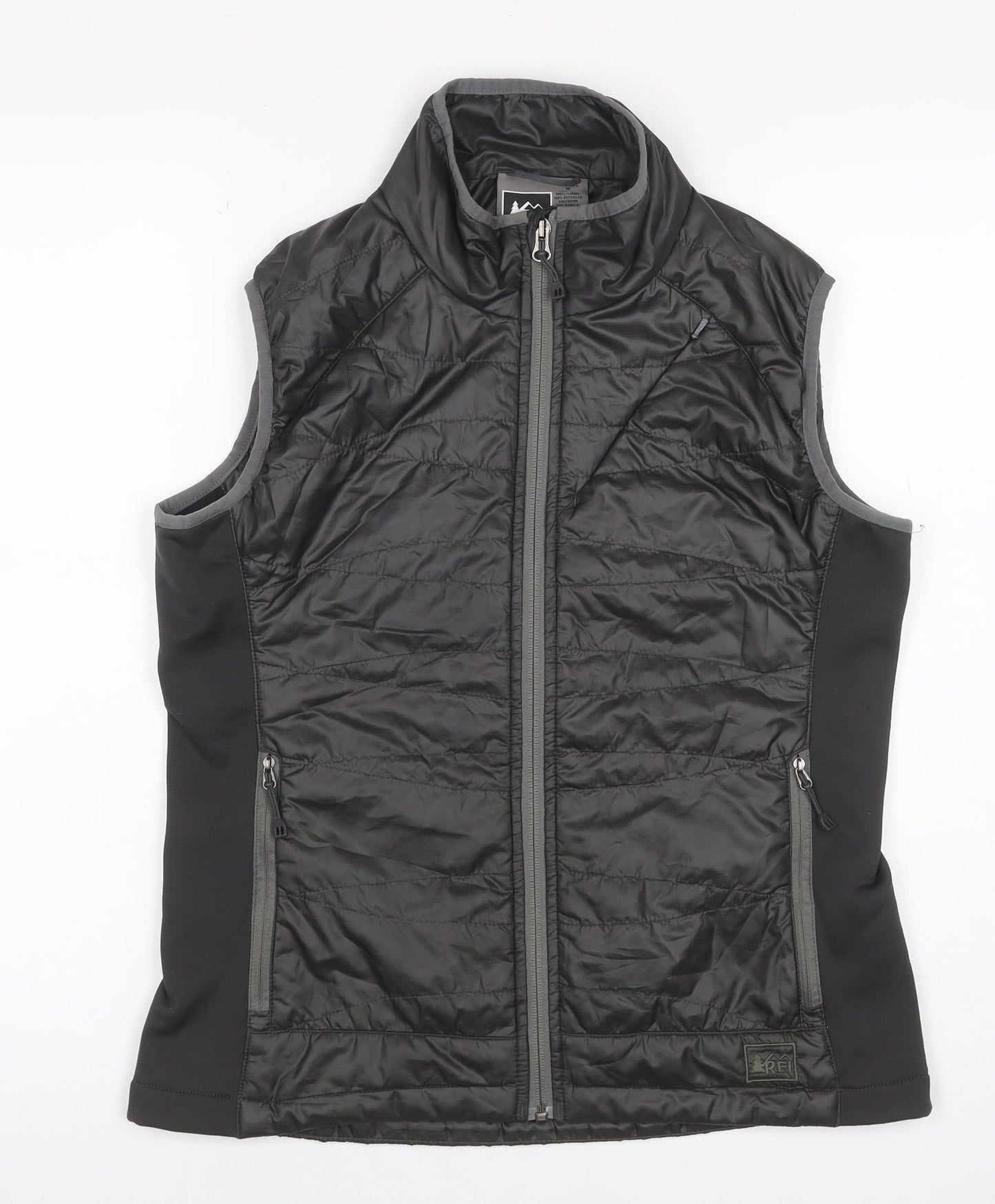 REI Unisex Adults Black M Quilted Puffer Waistcoat Gilet