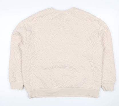 Marks and Spencer Women’s Ivory Quilted Floral Sweatshirt UK 14