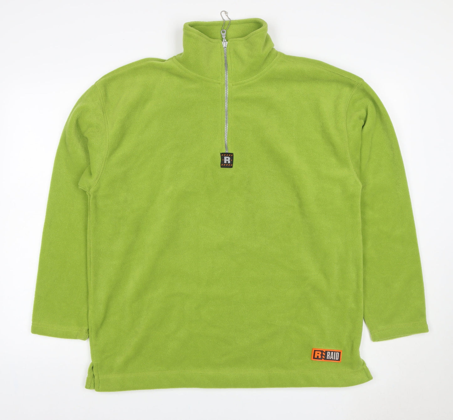 RAID Teens Green UK 16 1/2 Zip Fleece Pullover Sweatshirt