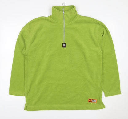 RAID Teens Green UK 16 1/2 Zip Fleece Pullover Sweatshirt