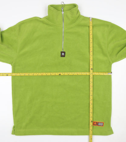 RAID Teens Green UK 16 1/2 Zip Fleece Pullover Sweatshirt