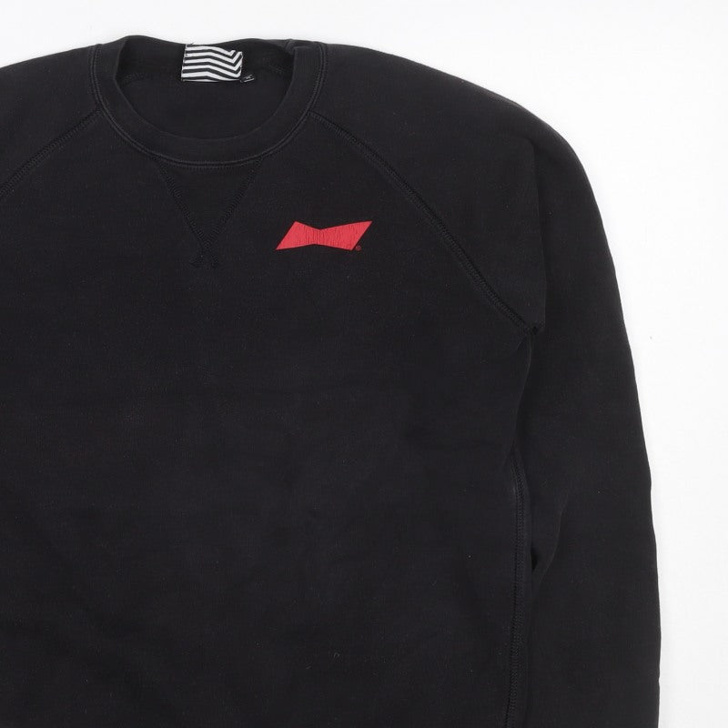 Be a King Men’s Black M Graphic Print Crew Neck Pullover Sweatshirt