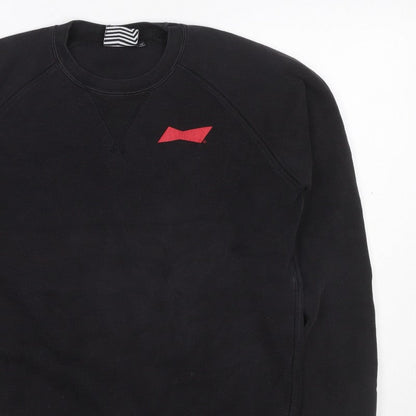 Be a King Men’s Black M Graphic Print Crew Neck Pullover Sweatshirt