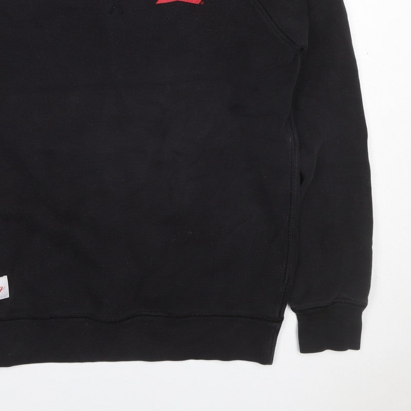 Be a King Men’s Black M Graphic Print Crew Neck Pullover Sweatshirt