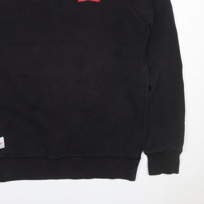 Be a King Men’s Black M Graphic Print Crew Neck Pullover Sweatshirt