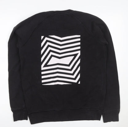Be a King Men’s Black M Graphic Print Crew Neck Pullover Sweatshirt