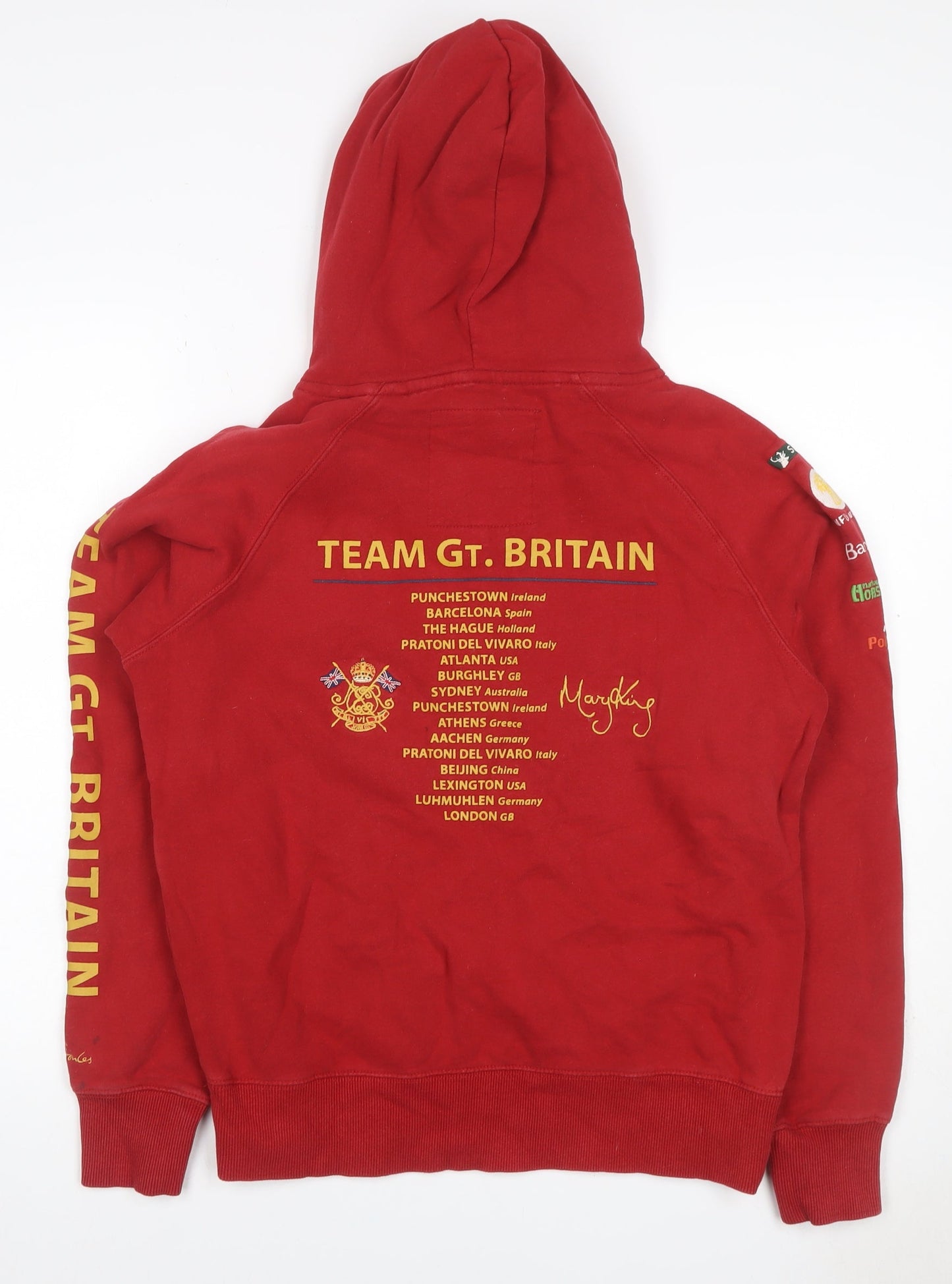 Joules Mary King Women’s Red UK 12 Team GB Britain Pullover Hoodie