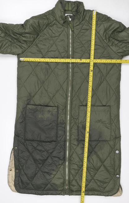 Saint Tropez Women’s Green XS Quilted Padded Reversible Bomber Jacket