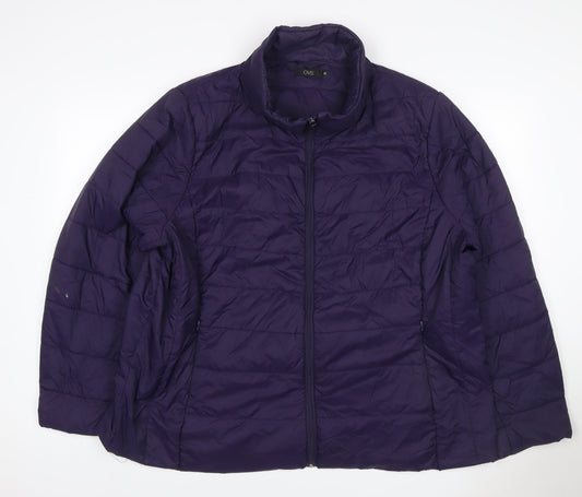 OVS Women’s Purple 4XL Quilted Puffer Jacket Full Zip