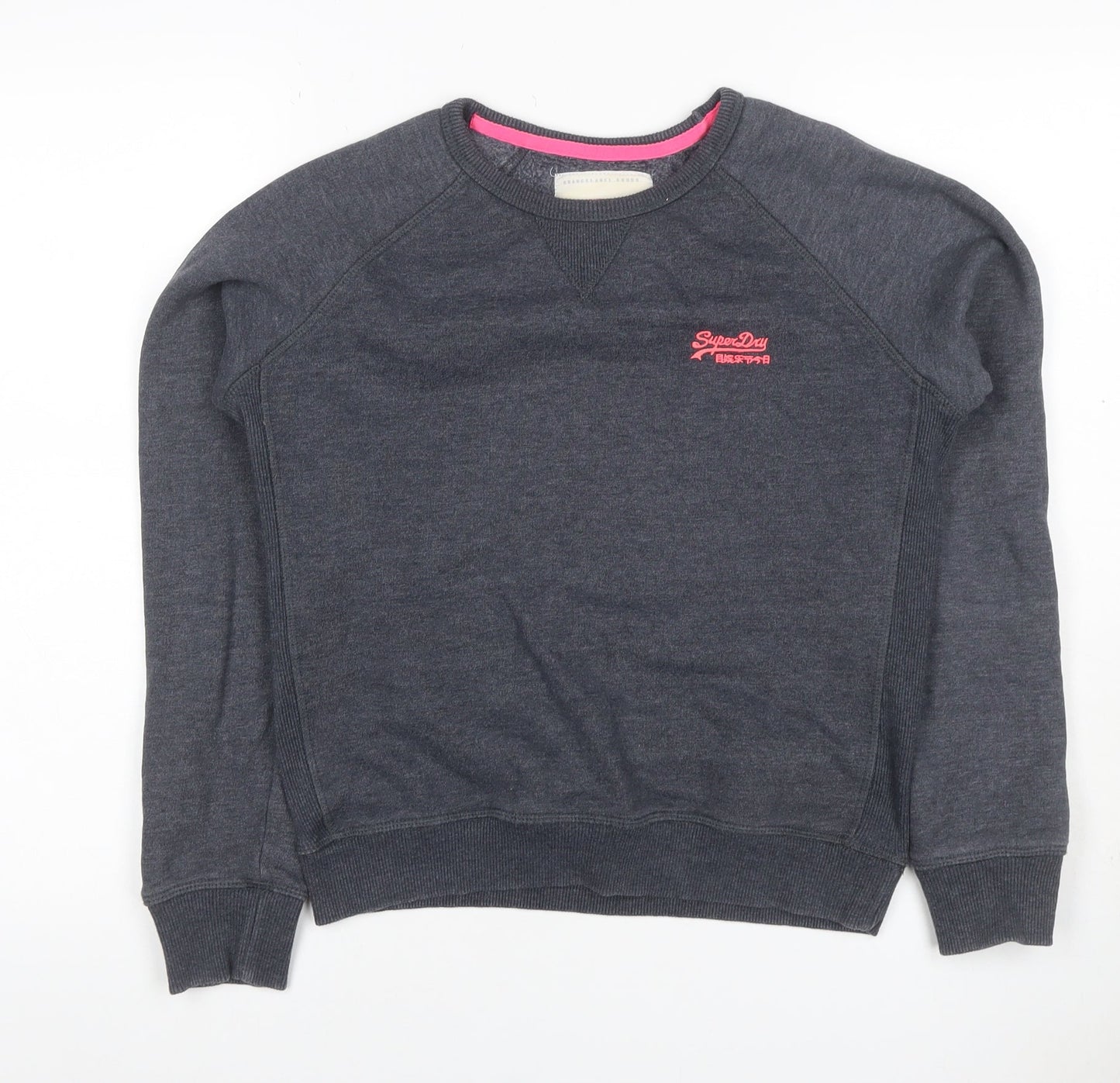 Superdry Women’s Grey S Vintage Orange Label Logo Sweatshirt