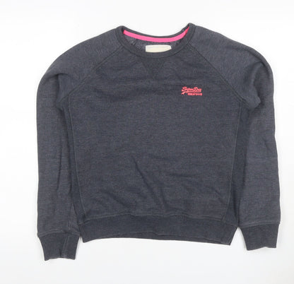 Superdry Women’s Grey S Vintage Orange Label Logo Sweatshirt