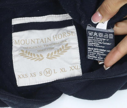 Mountain Horse Men’s Blue M Henley Equestrian Sweatshirt