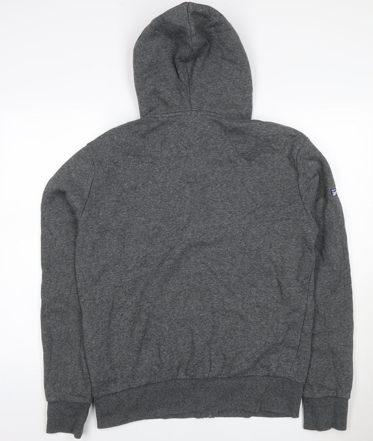 Superdry Men’s Grey L Full Zip Embroidered Logo Hoodie