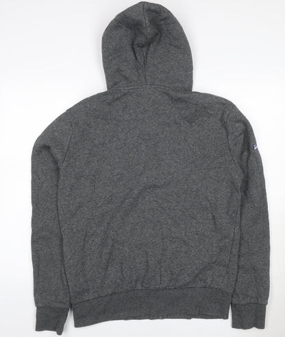 Superdry Men’s Grey L Full Zip Embroidered Logo Hoodie