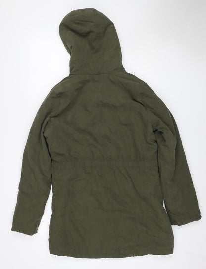 New Look 915 Girls Green 12-13 Years Hooded Padded Parka Jacket