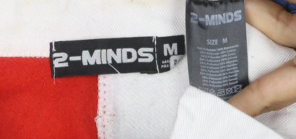 2-MINDS Men Multicoloured M Striped Henley Collared Sweatshirt