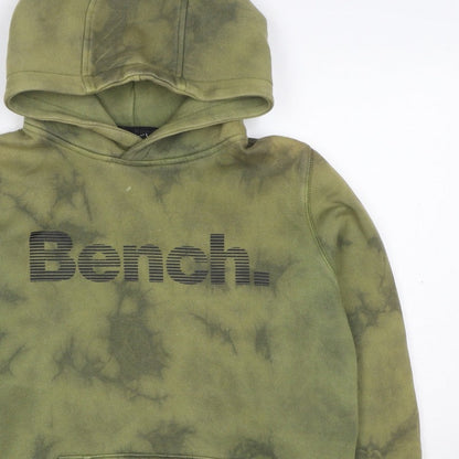 Bench. Boys Green Tie Dye Logo Pullover Hoodie Age 11-12 Years