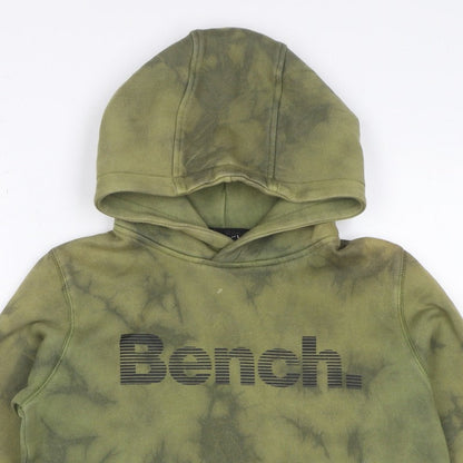 Bench. Boys Green Tie Dye Logo Pullover Hoodie Age 11-12 Years