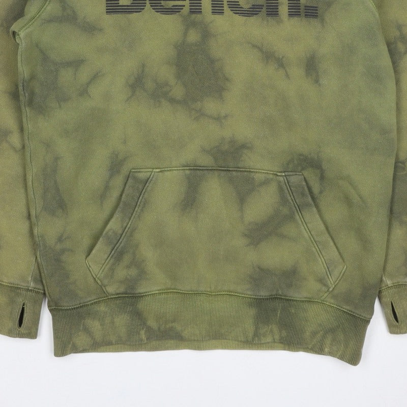 Bench. Boys Green Tie Dye Logo Pullover Hoodie Age 11-12 Years