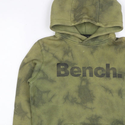 Bench. Boys Green Tie Dye Logo Pullover Hoodie Age 11-12 Years