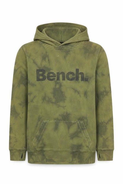 Bench. Boys Green Tie Dye Logo Pullover Hoodie Age 11-12 Years