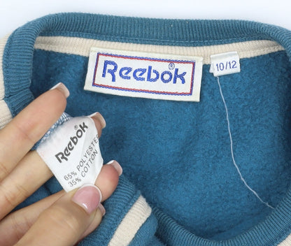 Reebok Teens Blue Size 12 Vintage Freestyle Logo Fleece Pullover Sweatshirt
