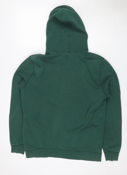Jack Wills Men’s Green M Pullover Hoodie Logo Graphic Fleece