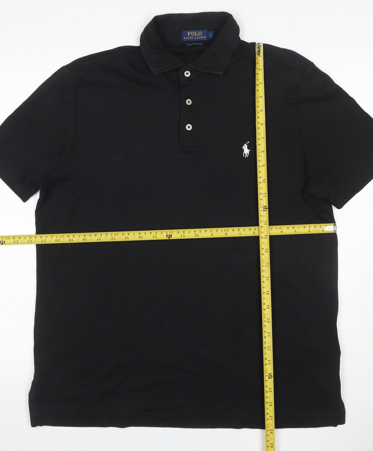 Polo Ralph Lauren Men’s Black L Pima Soft Touch Cotton Polo