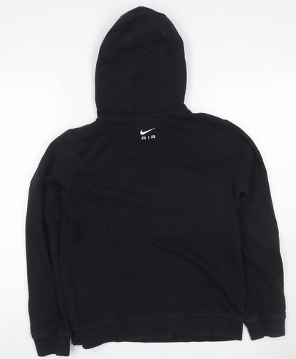 Nike Boys Black 14-15 Years Air Logo Pullover Hoodie Fleece