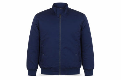 Bronte Mens Blue XL Bomber Jacket Full Zip Tartan Lined