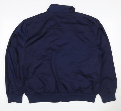 Bronte Mens Blue XL Bomber Jacket Full Zip Tartan Lined