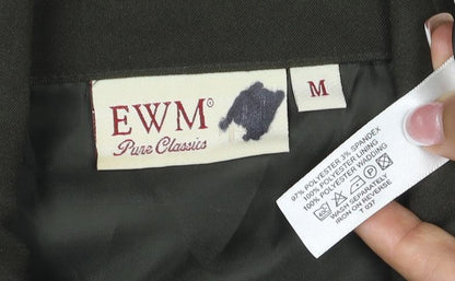 EWM Women’s Black UK 12 Quilted Collared Button Waistcoat
