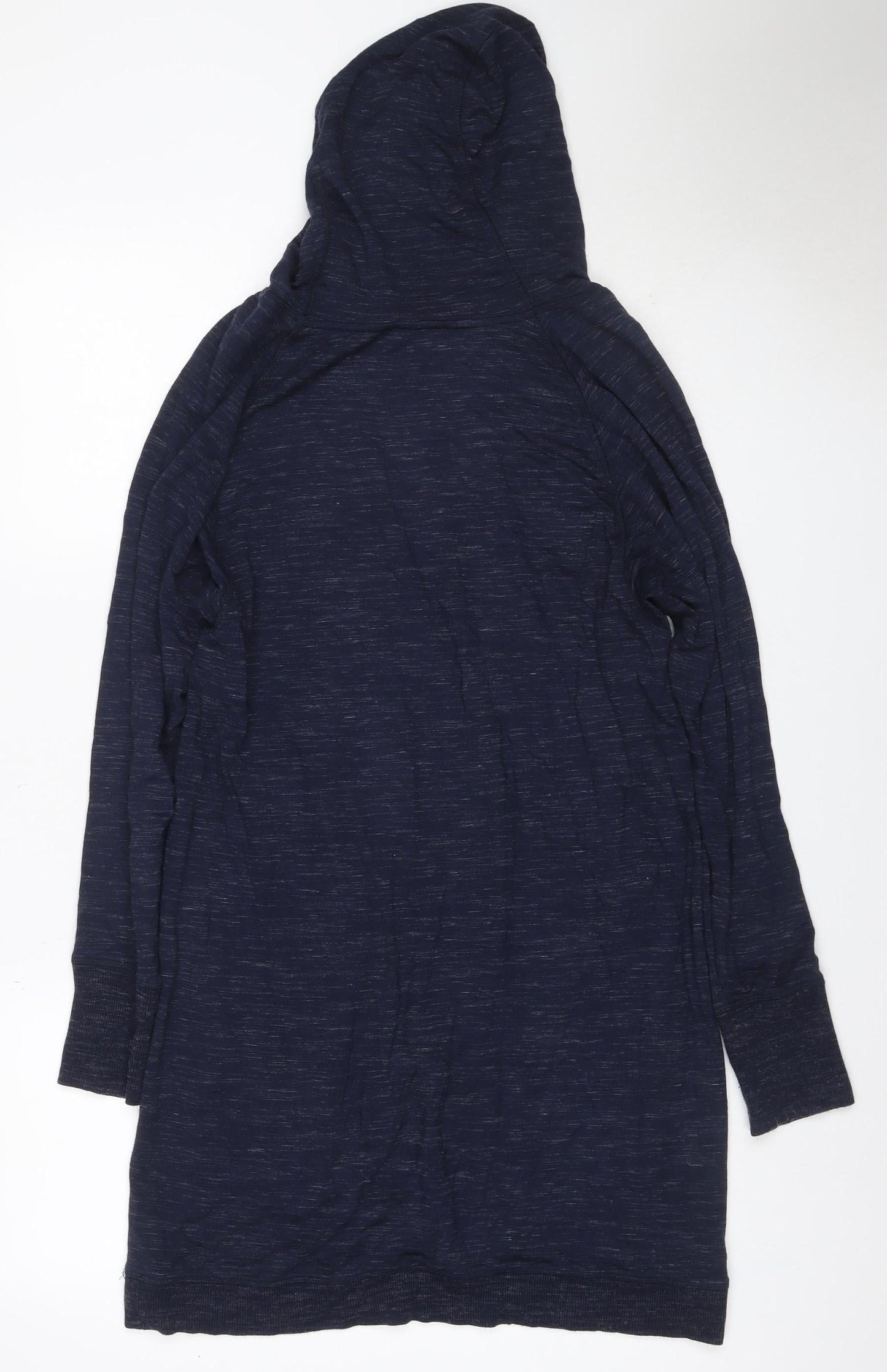 Tahari Women Blue M Pullover Hoodie Drawstring Long Sleeve Pockets