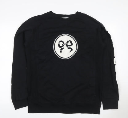 Soulland Women’s Black XL Logo Graphic Raglan Sweatshirt
