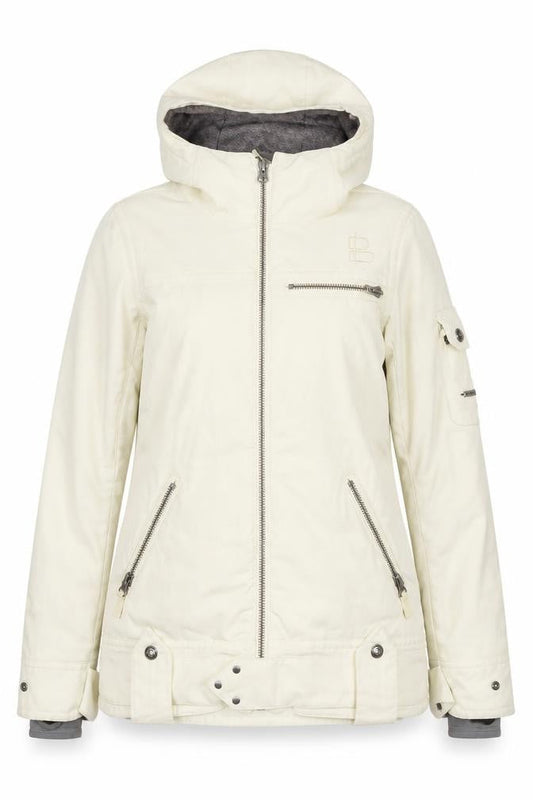 Lily Burton Women Ivory S Hooded Insulated Ski Snowboard Jacket